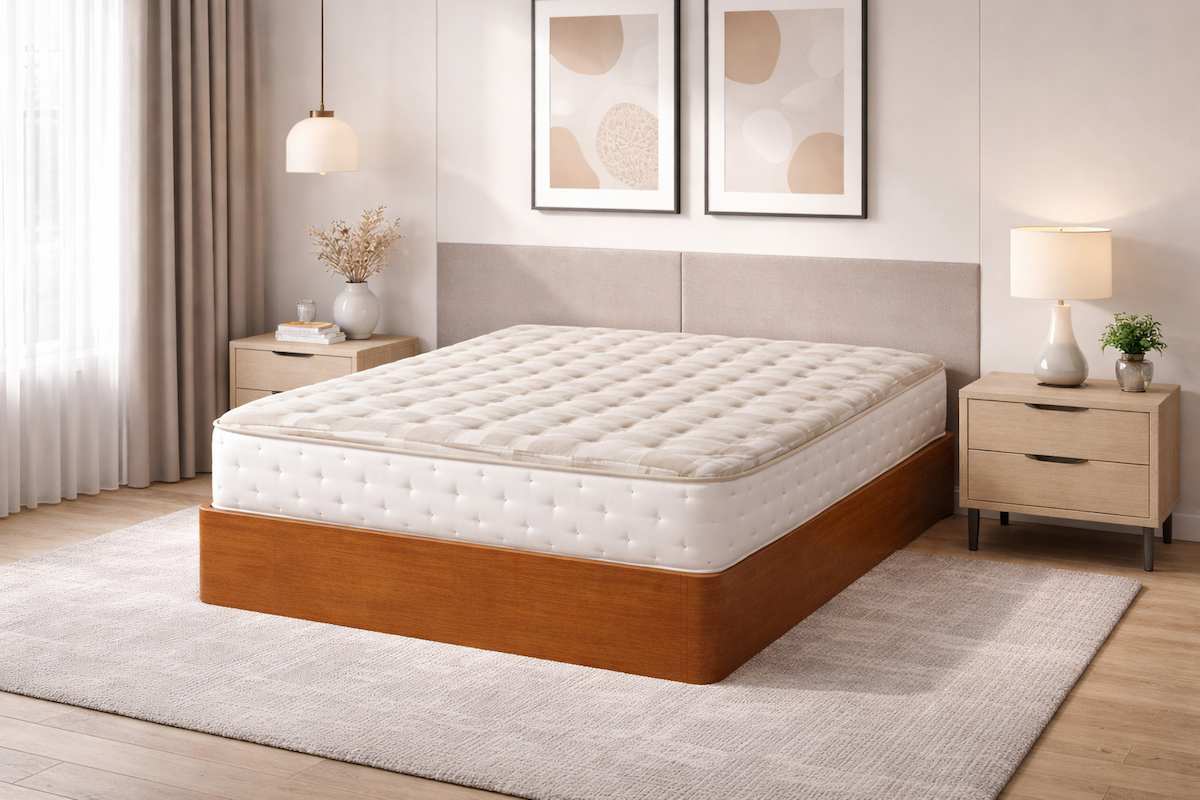 Ambiente dormitorio 3 con canapé de madera