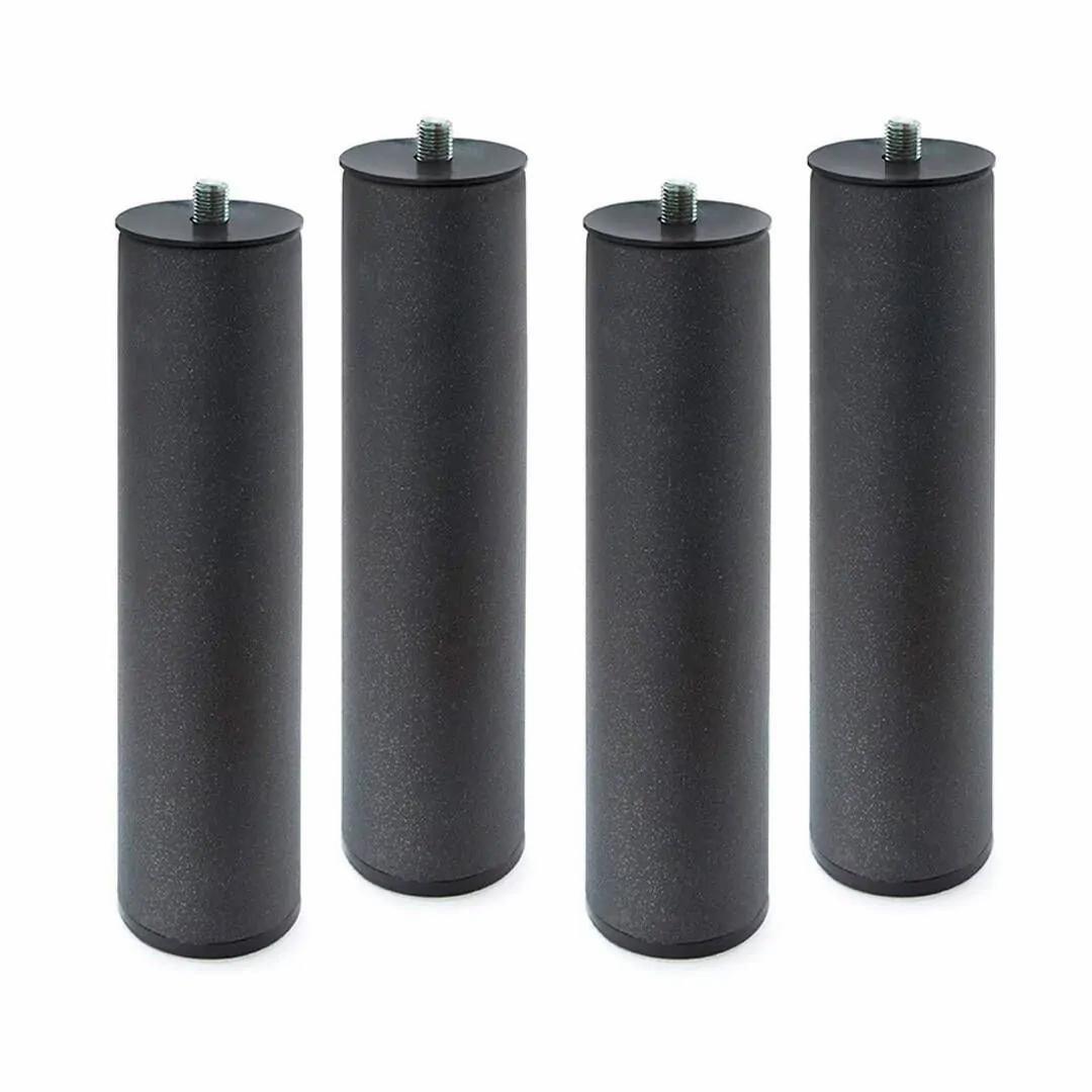 Juego 4 patas redondas color antracita