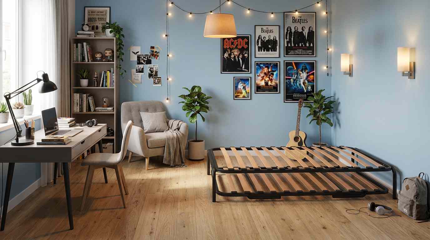 Ambiente dormitorio 1 con somier canguro