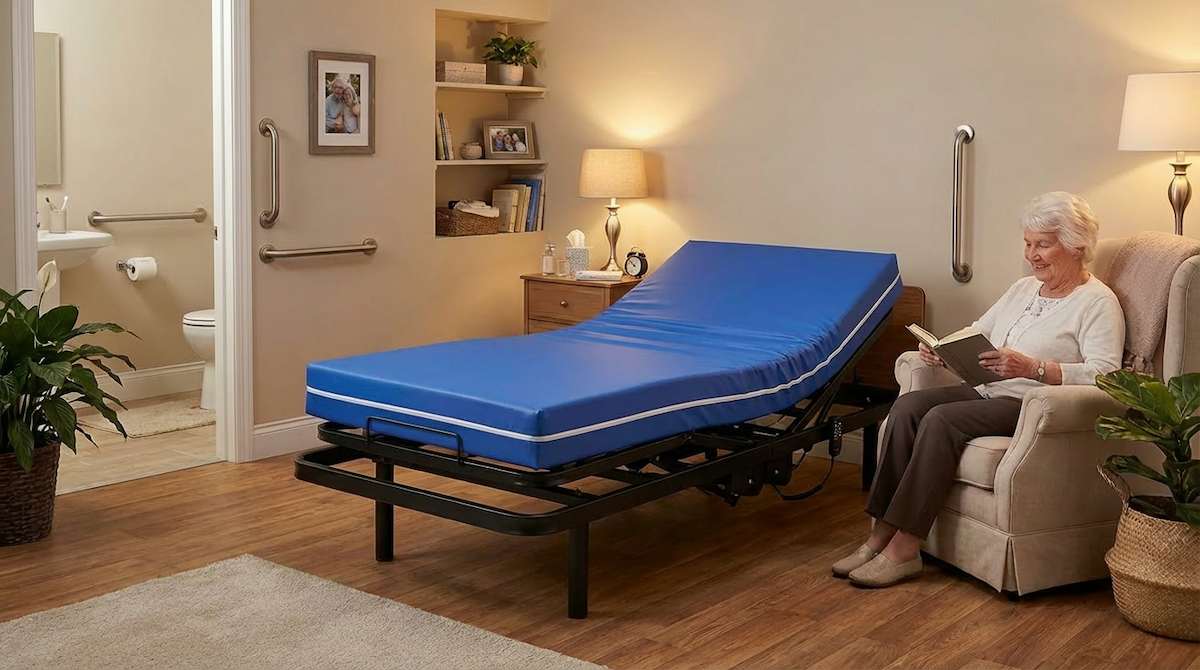 Ambiente dormitorio 1 con colchón geriátrico hr