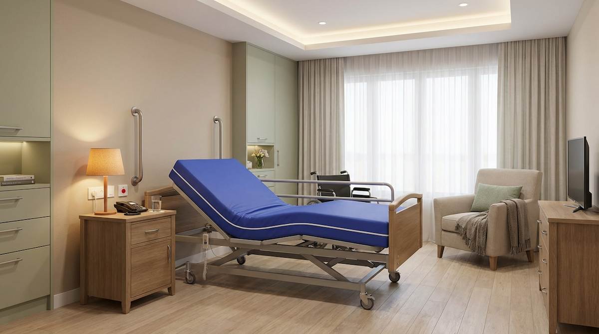 Ambiente dormitorio colchón geriatrico visco 2