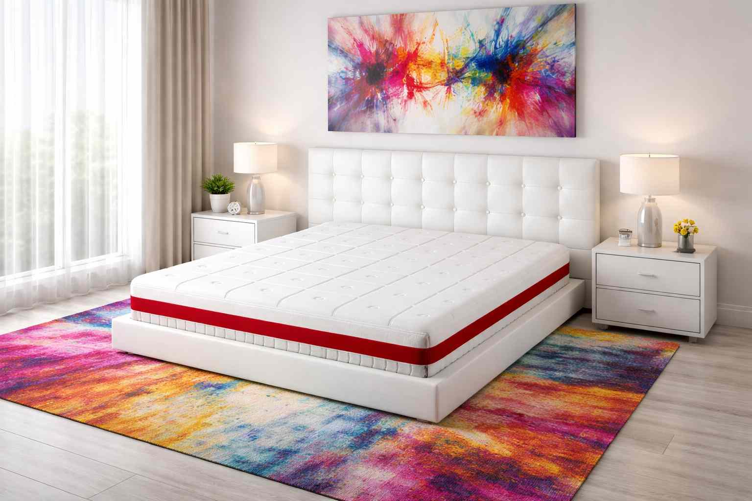 Ambiente dormitorio 3 con colchón modelo London