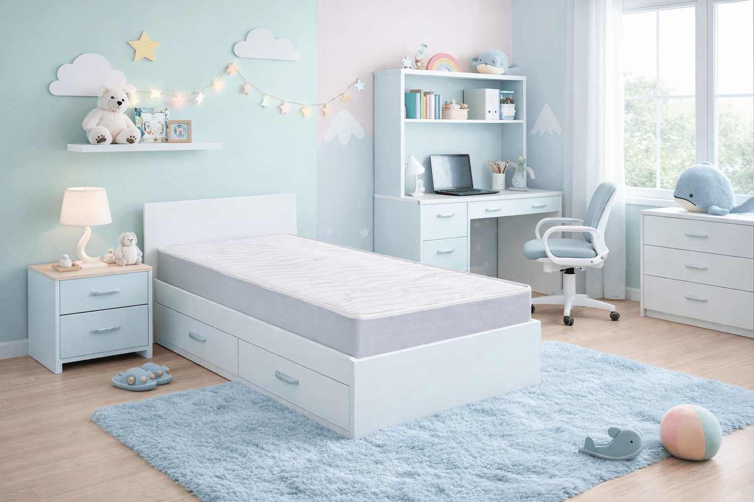 Ambiente dormitorio 2 con colchón Paris