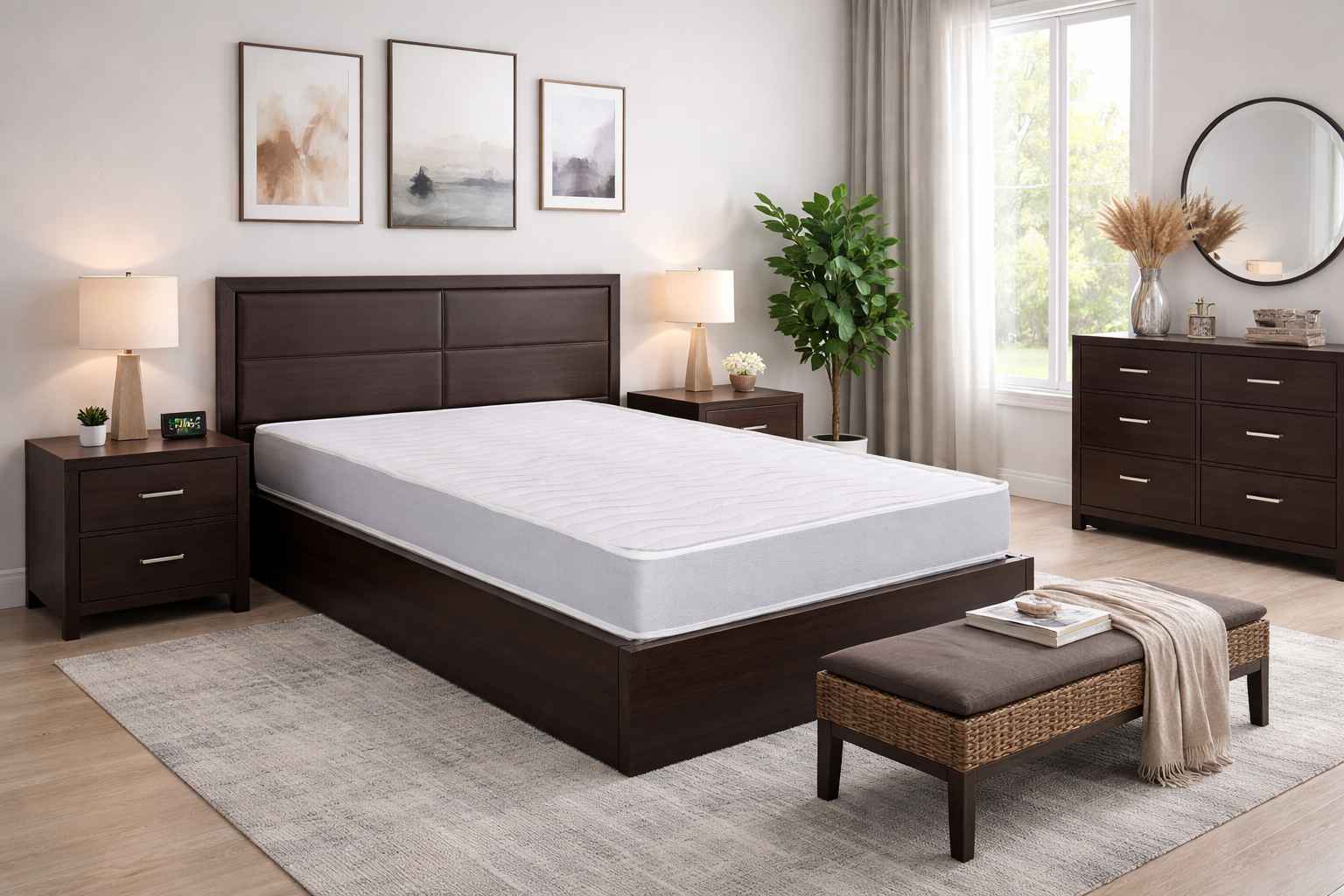 Ambiente dormitorio 3 con colchón Venecia