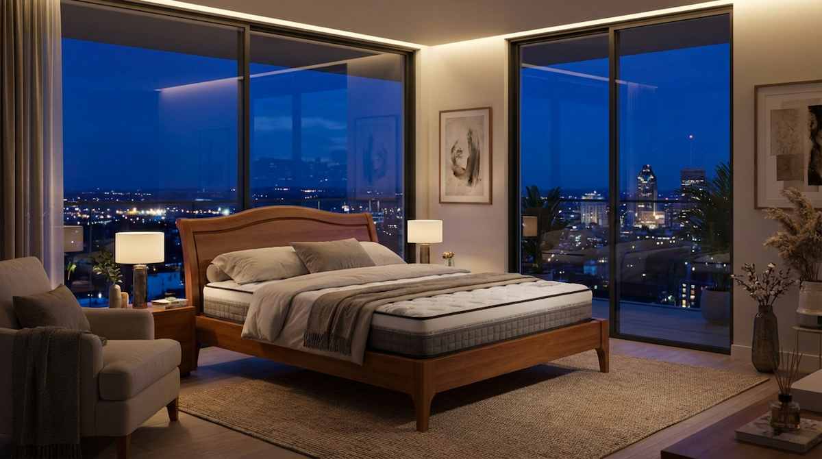 Ambiente dormitorio 1 con colchón modelo viscografeno